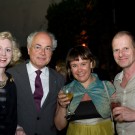  Betsy Fleming and festival General Director Nigel Redden with Kneehigh Theatre's Emma Rice and Mike Shepard